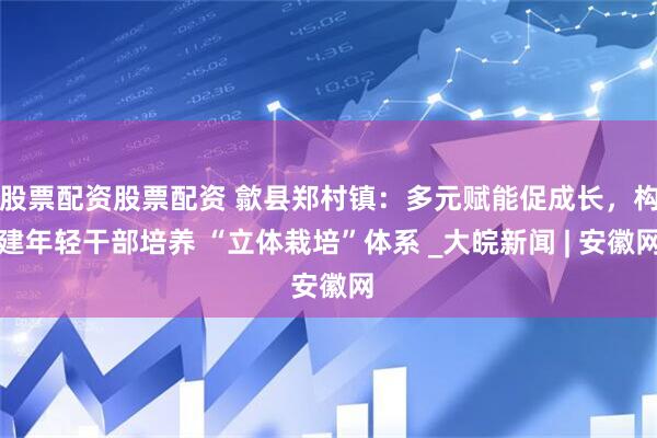 股票配资股票配资 歙县郑村镇：多元赋能促成长，构建年轻干部培养 “立体栽培”体系 _大皖新闻 | 安徽网